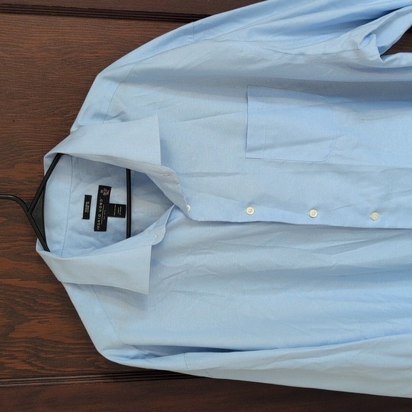 Pronto Ummo Classic Blue Long Sleeve Button Up Shirt Non Iron 20  36/37Tall - Picture 2 of 6